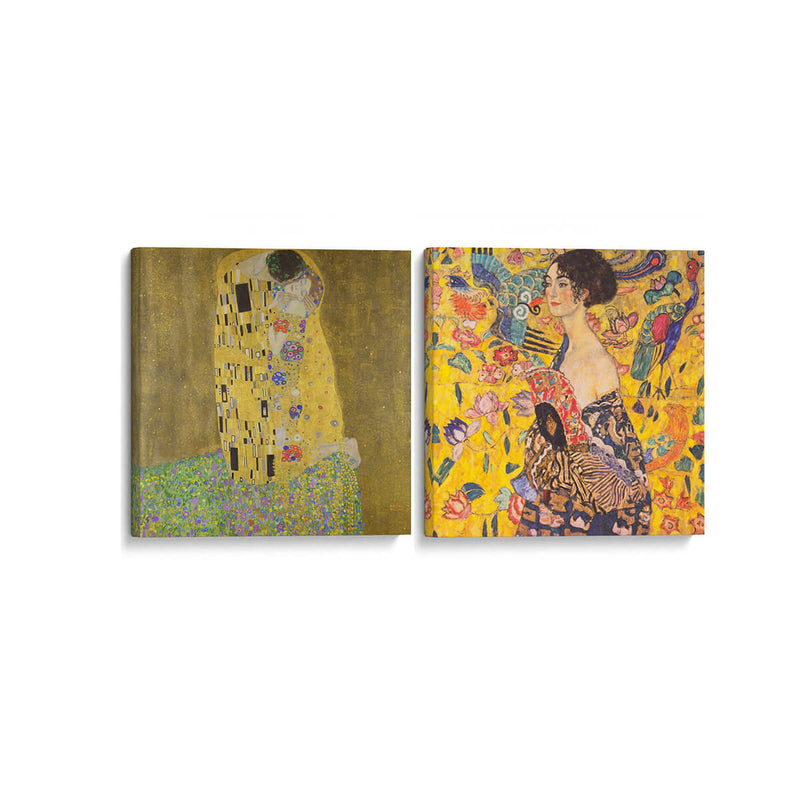 Klimt de oro - Set de 2 - Gustav Klimt - Cuadro decorativo | Canvas Lab