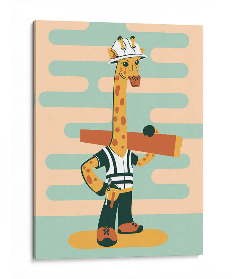 La jirafa albañil - Najesi | Cuadro decorativo de Canvas Lab