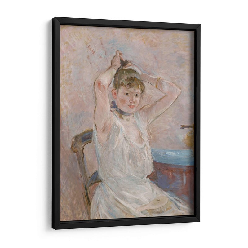 Chica arreglando su cabello - Berthe Morisot | Cuadro decorativo de Canvas Lab