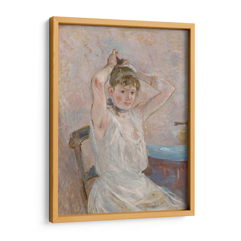 Chica arreglando su cabello - Berthe Morisot | Cuadro decorativo de Canvas Lab