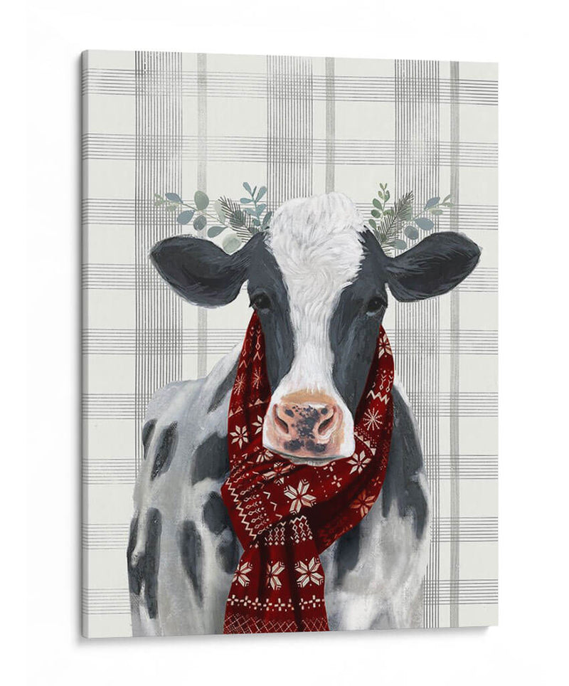 Yuletide Cow I - Victoria Borges | Cuadro decorativo de Canvas Lab