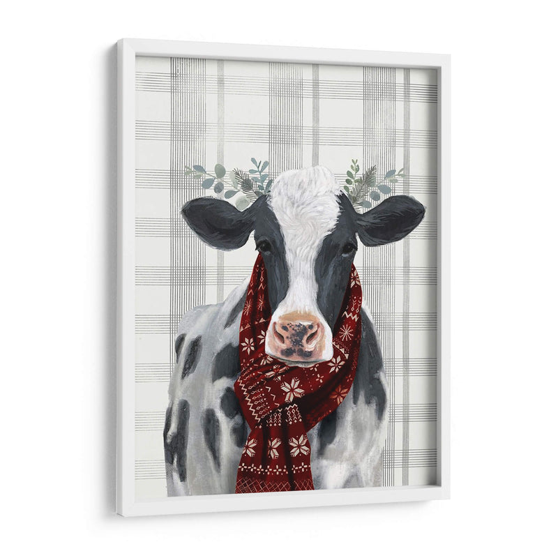 Yuletide Cow I - Victoria Borges | Cuadro decorativo de Canvas Lab