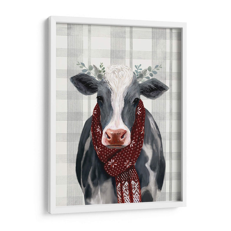 Vaca Yuletide Ii - Victoria Borges | Cuadro decorativo de Canvas Lab
