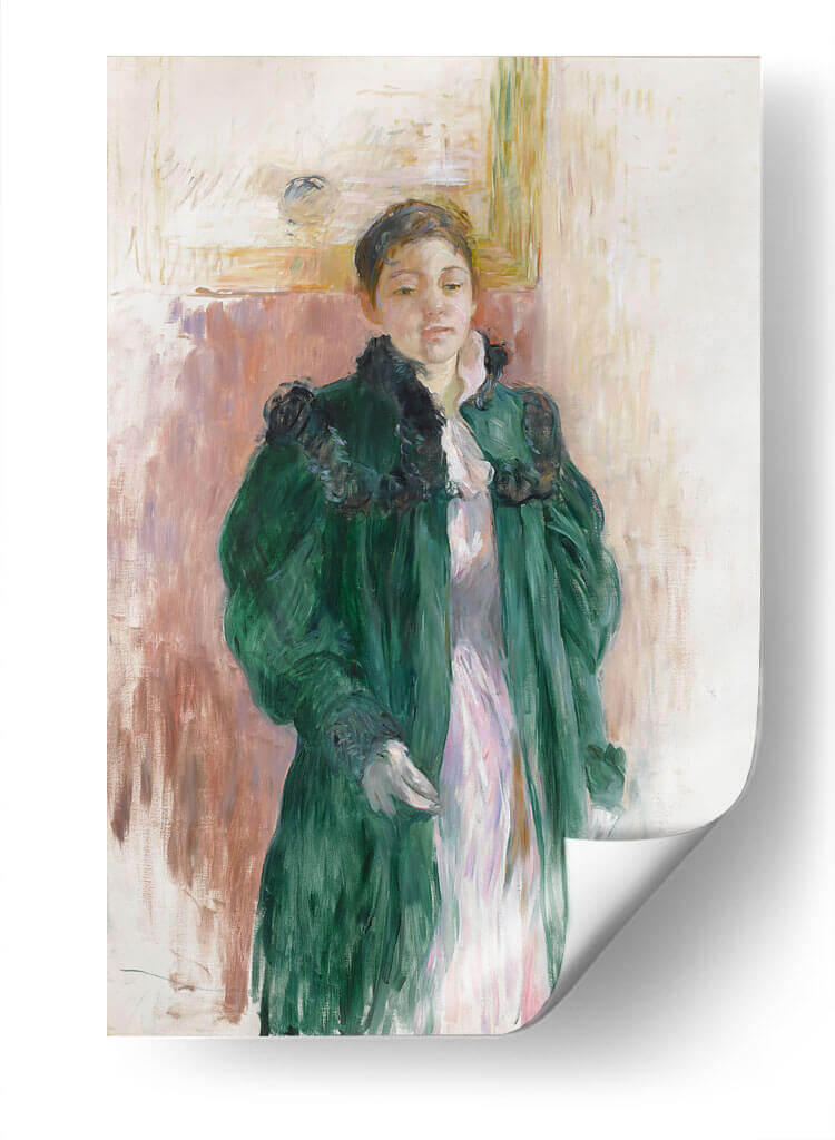 Chica con abrigo verde - Berthe Morisot | Cuadro decorativo de Canvas Lab