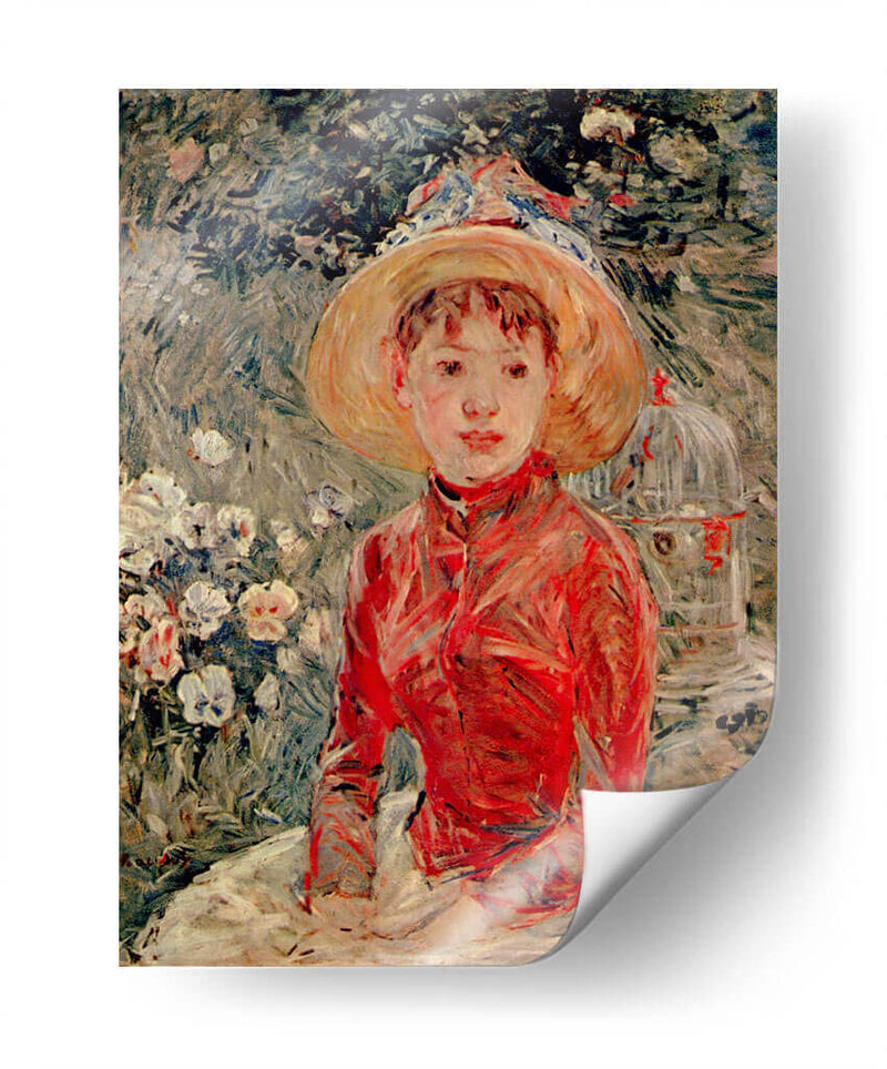El corpiño rojo - Berthe Morisot | Cuadro decorativo de Canvas Lab