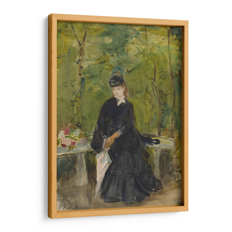La hermana de la artista, Edna, sentada en un parque - Berthe Morisot | Cuadro decorativo de Canvas Lab