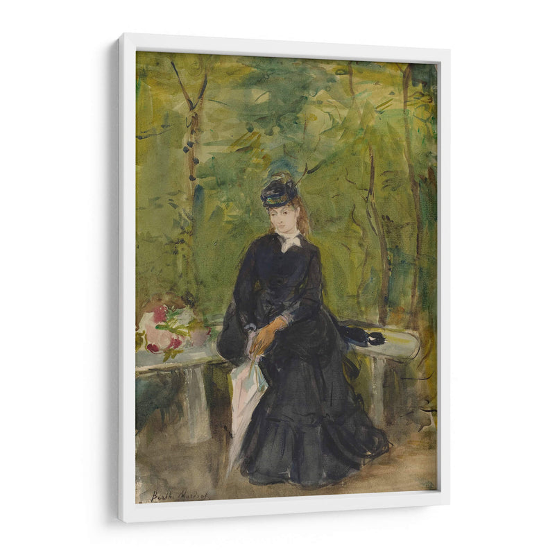 La hermana de la artista, Edna, sentada en un parque - Berthe Morisot | Cuadro decorativo de Canvas Lab