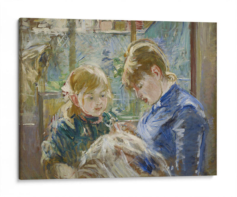 La hija del artista, Julie, con su niñera - Berthe Morisot | Cuadro decorativo de Canvas Lab