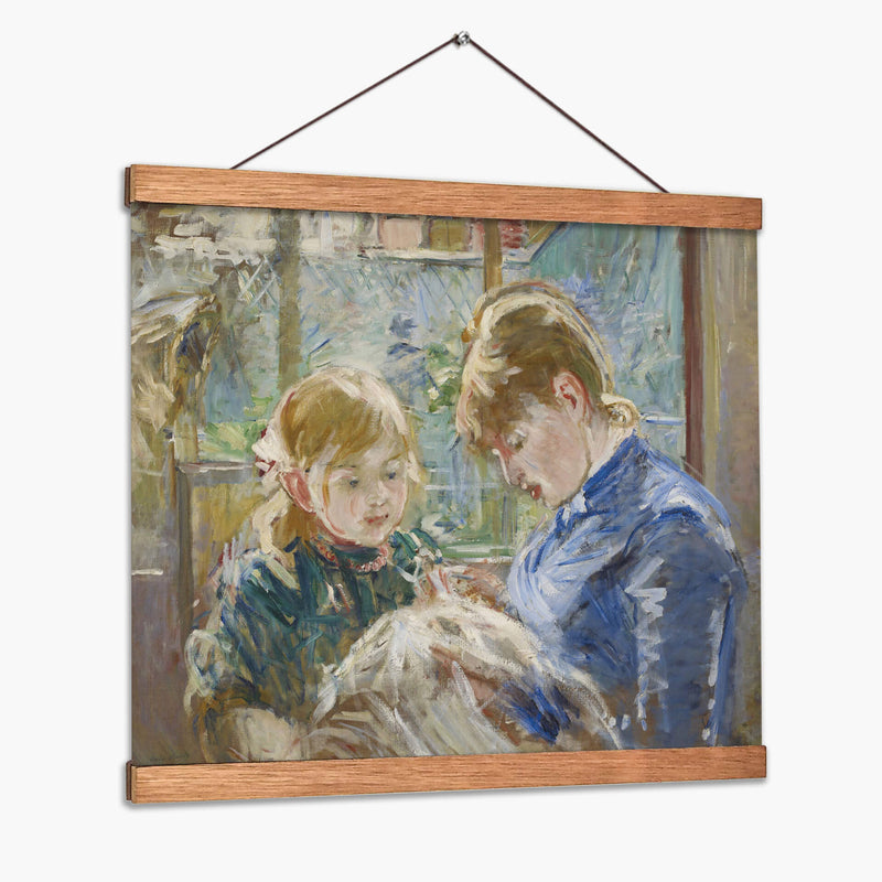 La hija del artista, Julie, con su niñera - Berthe Morisot | Cuadro decorativo de Canvas Lab