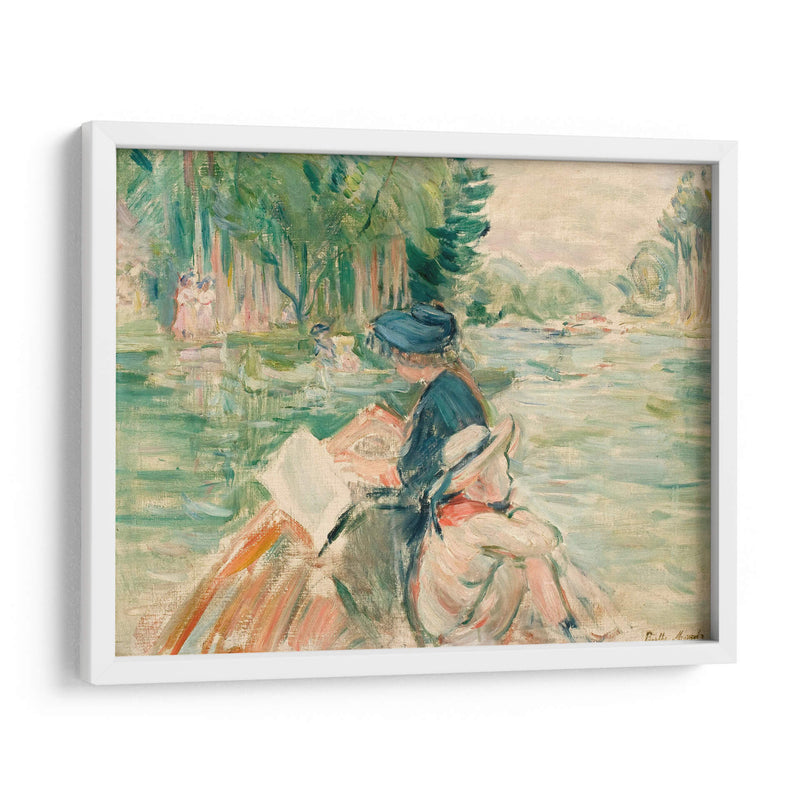 Mujer con niño en bote - Berthe Morisot | Cuadro decorativo de Canvas Lab