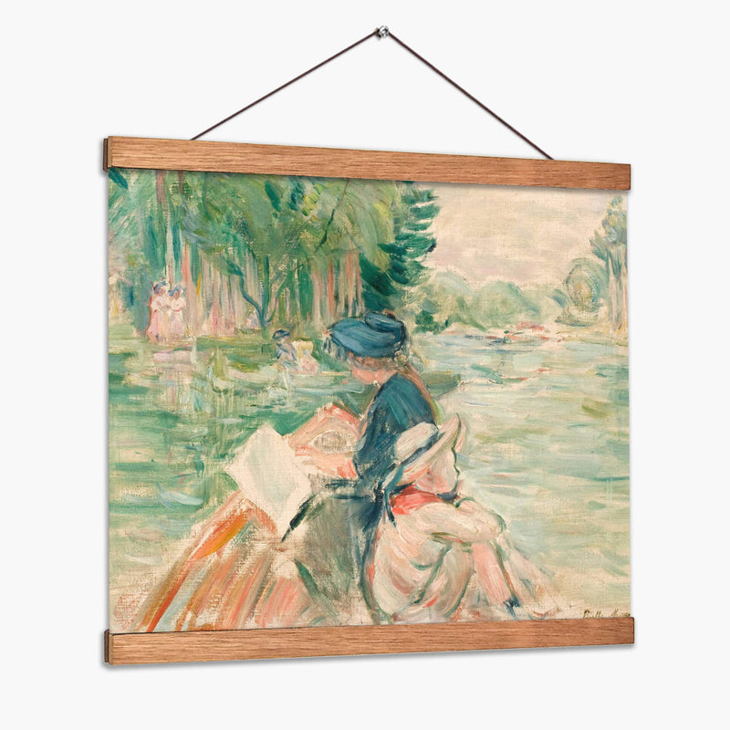 Mujer con niño en bote - Berthe Morisot | Cuadro decorativo de Canvas Lab