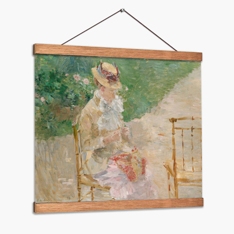 Mujer joven tejiendo - Berthe Morisot | Cuadro decorativo de Canvas Lab