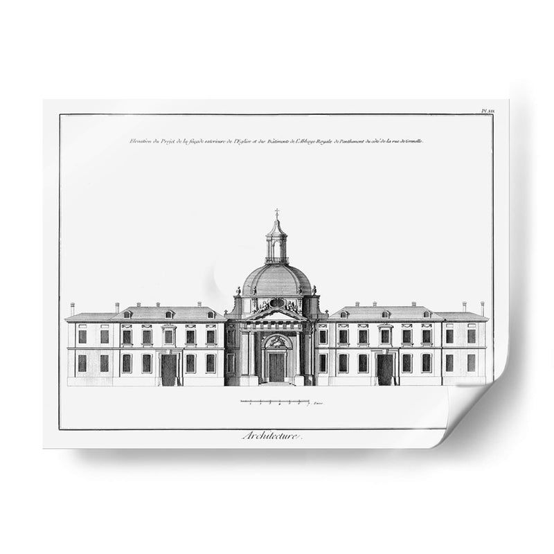 Elevación Arquitectónica I - Denis Diderot | Cuadro decorativo de Canvas Lab