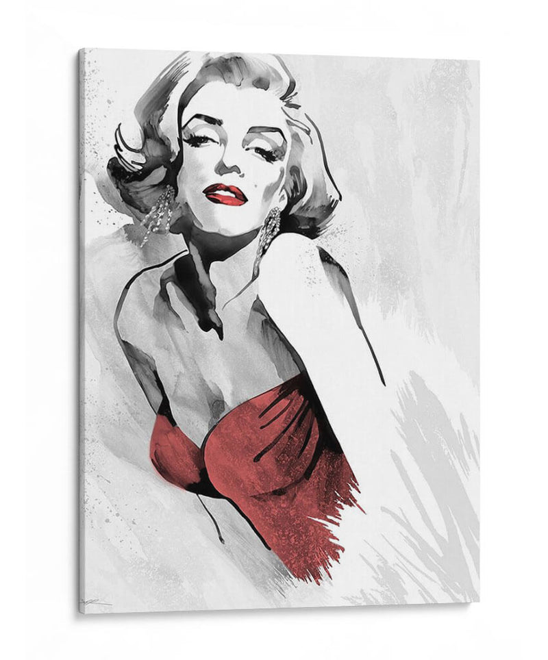 Marilyns Pose Vestido Rojo - Ellie Rahim | Cuadro decorativo de Canvas Lab
