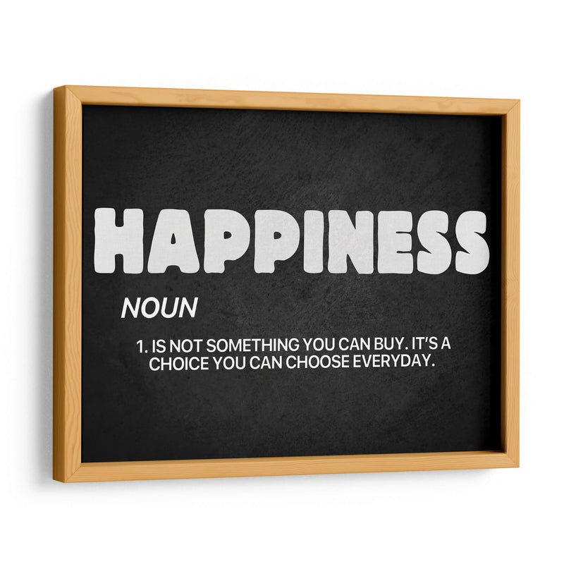 Happiness noun | Cuadro decorativo de Canvas Lab