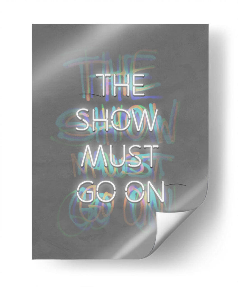 The show must go on White | Cuadro decorativo de Canvas Lab