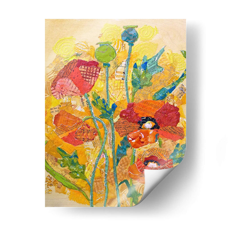 Collage De Amapola I - Elizabeth St. Hilaire | Cuadro decorativo de Canvas Lab
