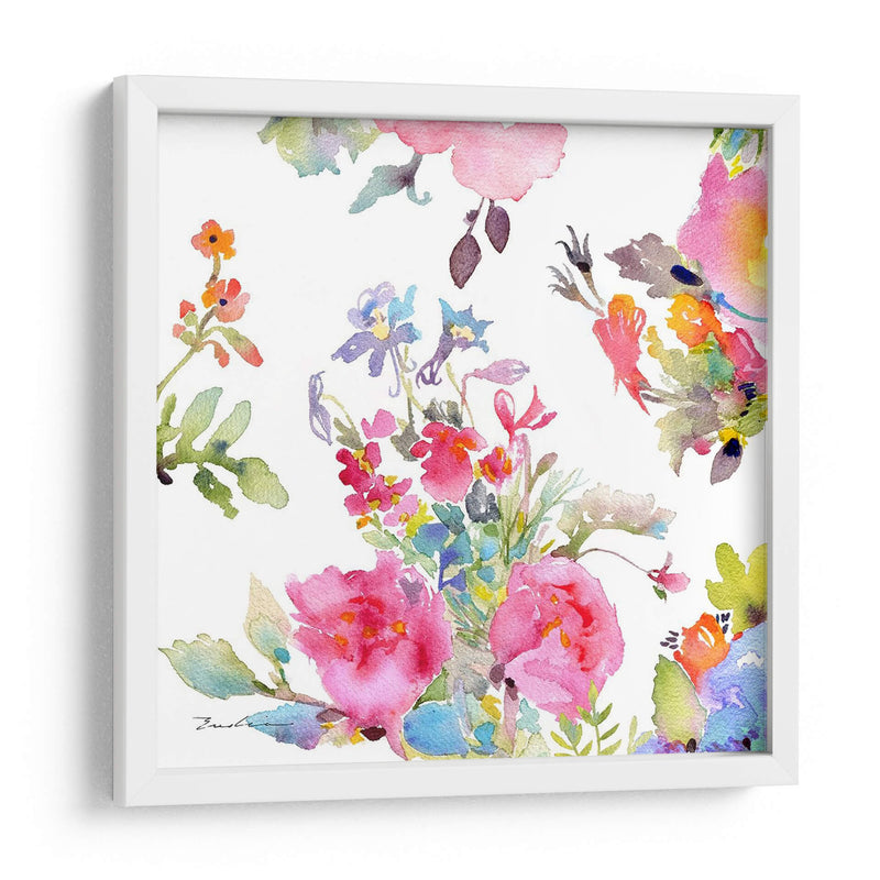 Composición De Flores De Acuarela I - Evelia Designs | Cuadro decorativo de Canvas Lab