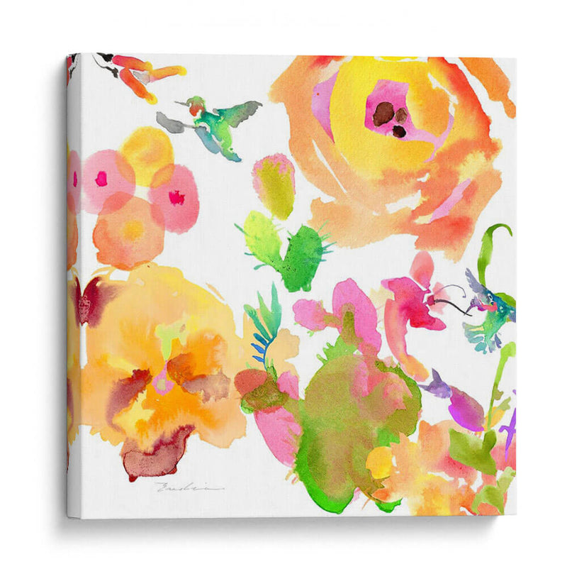 Composición De Flores De Acuarela Viii - Evelia Designs | Cuadro decorativo de Canvas Lab
