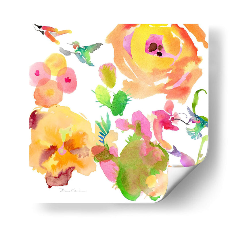 Composición De Flores De Acuarela Viii - Evelia Designs | Cuadro decorativo de Canvas Lab