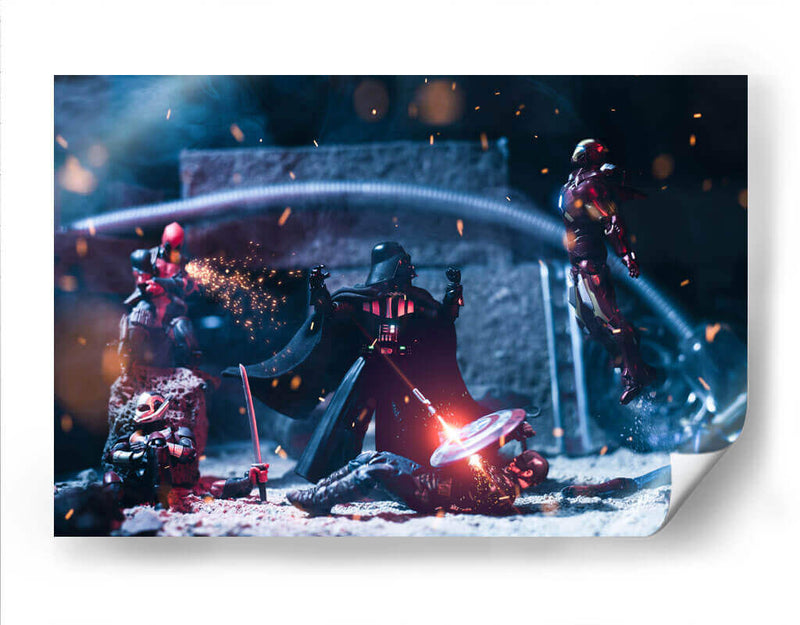 Vader vs Vengadores - Action Geek | Cuadro decorativo de Canvas Lab