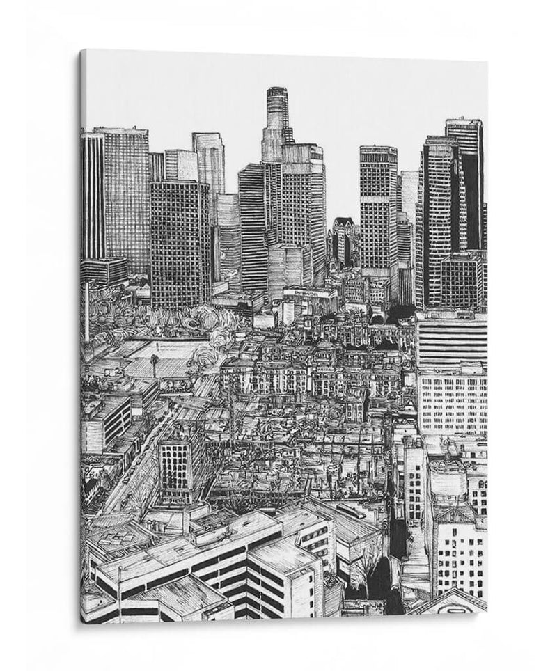 Bandw Nosotros Paisaje Urbano-Los Angeles - Melissa Wang | Cuadro decorativo de Canvas Lab