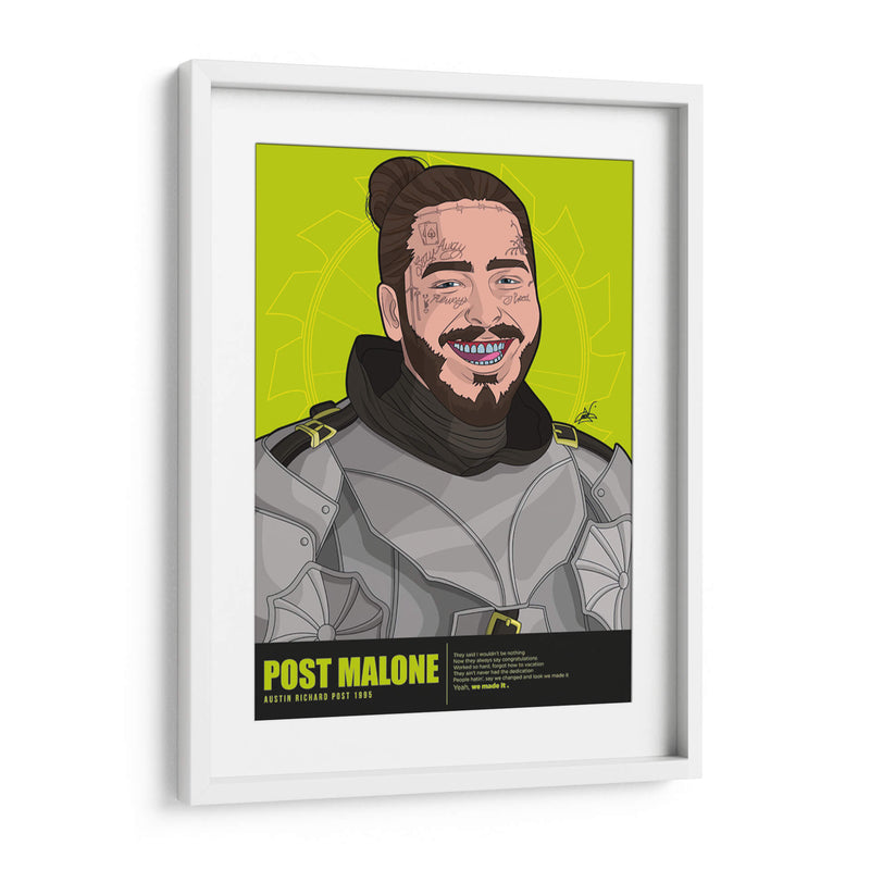 Post Malone - Crow Valdés | Cuadro decorativo de Canvas Lab