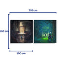 Templos de agua y bosque - Set de 2 - Cuadro decorativo | Canvas Lab