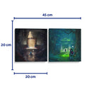 Templos de agua y bosque - Set de 2 - Cuadro decorativo | Canvas Lab