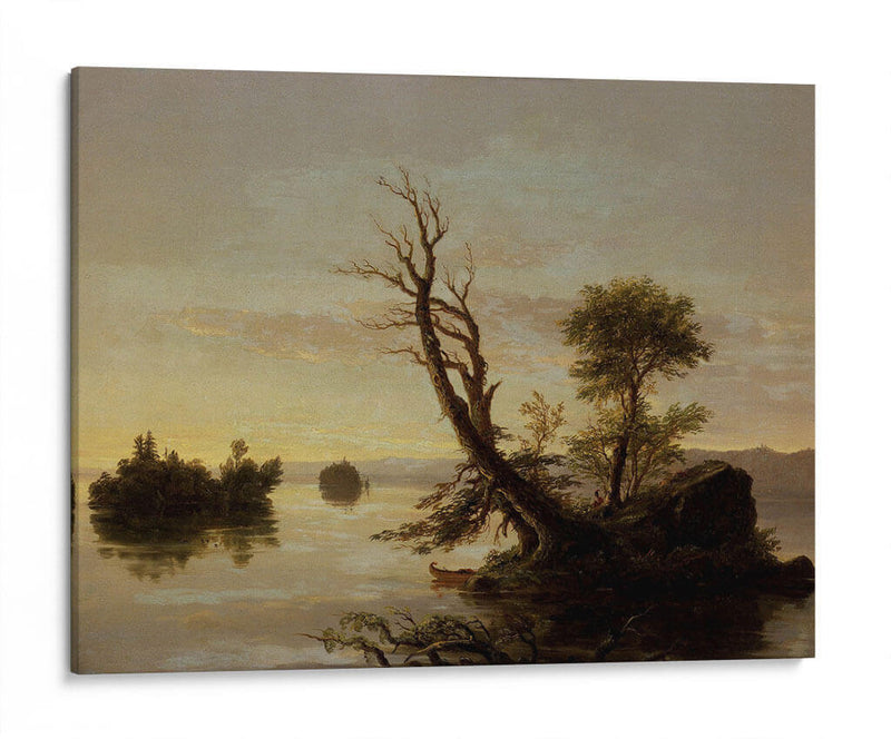 Escena de lago americano - Thomas Cole | Cuadro decorativo de Canvas Lab