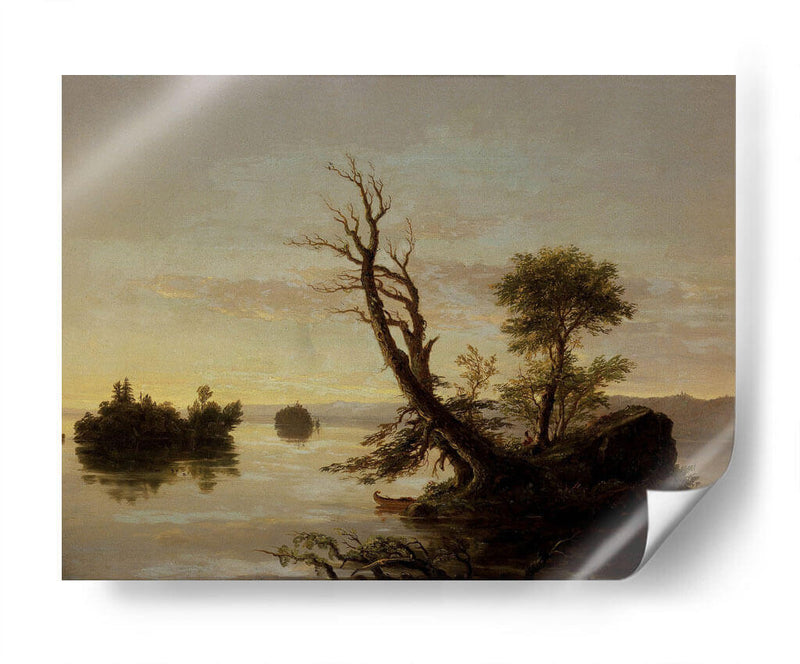 Escena de lago americano - Thomas Cole | Cuadro decorativo de Canvas Lab