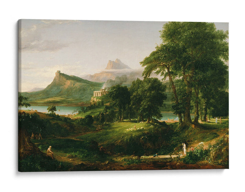 El curso del imperio: El estado arcadiano o pastoral - Thomas Cole | Cuadro decorativo de Canvas Lab