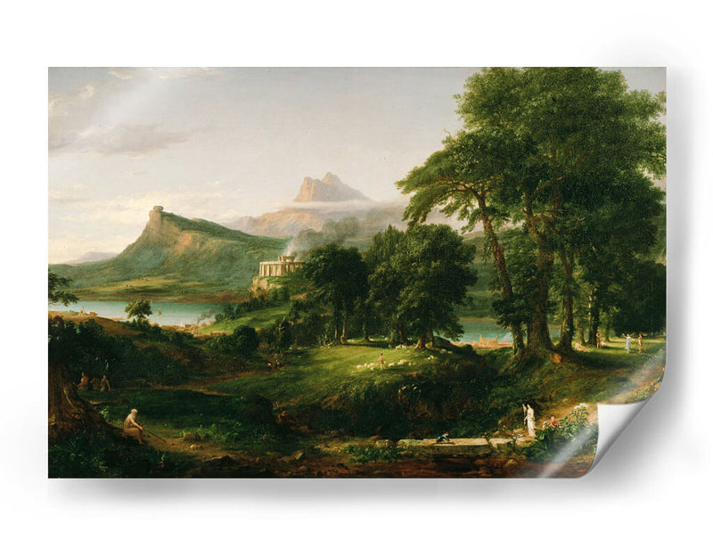 El curso del imperio: El estado arcadiano o pastoral - Thomas Cole | Cuadro decorativo de Canvas Lab