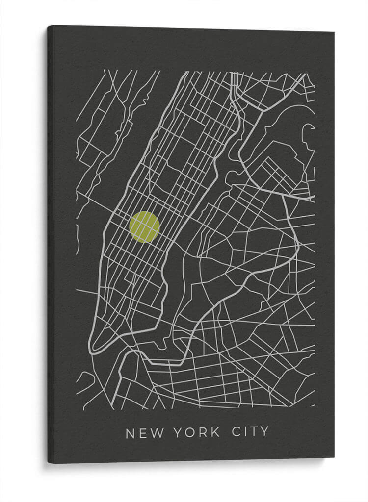 NYC map - Grau Project | Cuadro decorativo de Canvas Lab