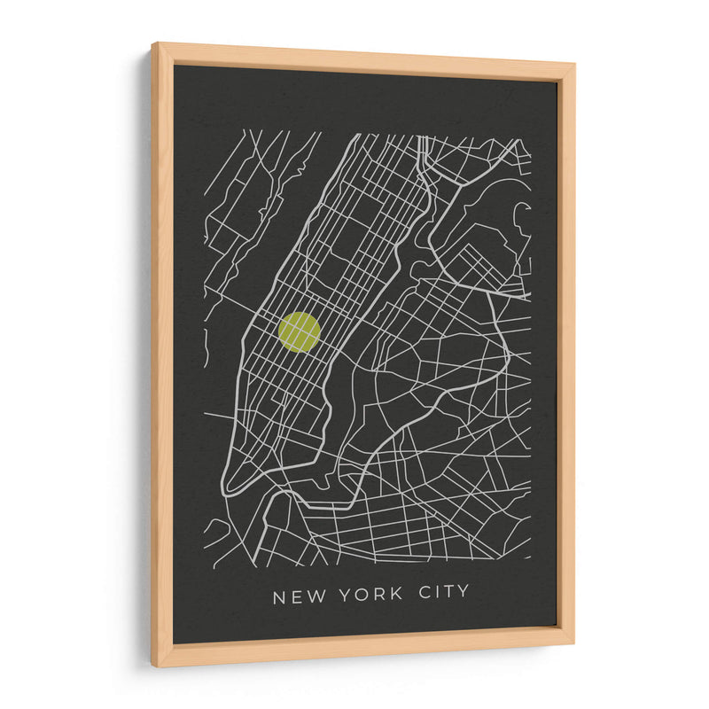 NYC map - Grau Project | Cuadro decorativo de Canvas Lab