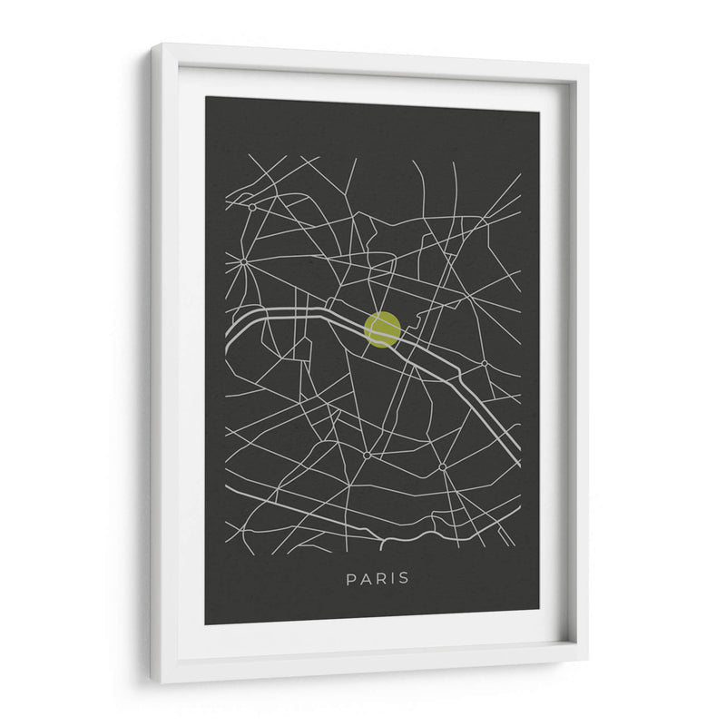 PARIS map - Grau Project | Cuadro decorativo de Canvas Lab
