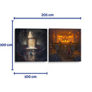 Templos de agua y fuego - Set de 2 - Cuadro decorativo | Canvas Lab