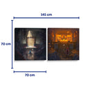 Templos de agua y fuego - Set de 2 - Cuadro decorativo | Canvas Lab