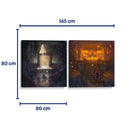 Templos de agua y fuego - Set de 2 - Cuadro decorativo | Canvas Lab