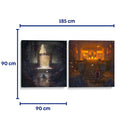 Templos de agua y fuego - Set de 2 - Cuadro decorativo | Canvas Lab