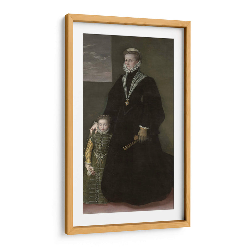 Retrato de Juana de Austria y una niña joven - Sofonisba Anguissola | Cuadro decorativo de Canvas Lab