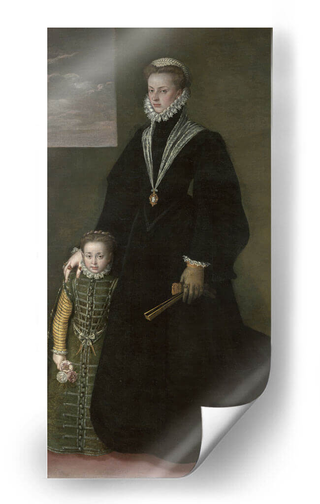 Retrato de Juana de Austria y una niña joven - Sofonisba Anguissola | Cuadro decorativo de Canvas Lab