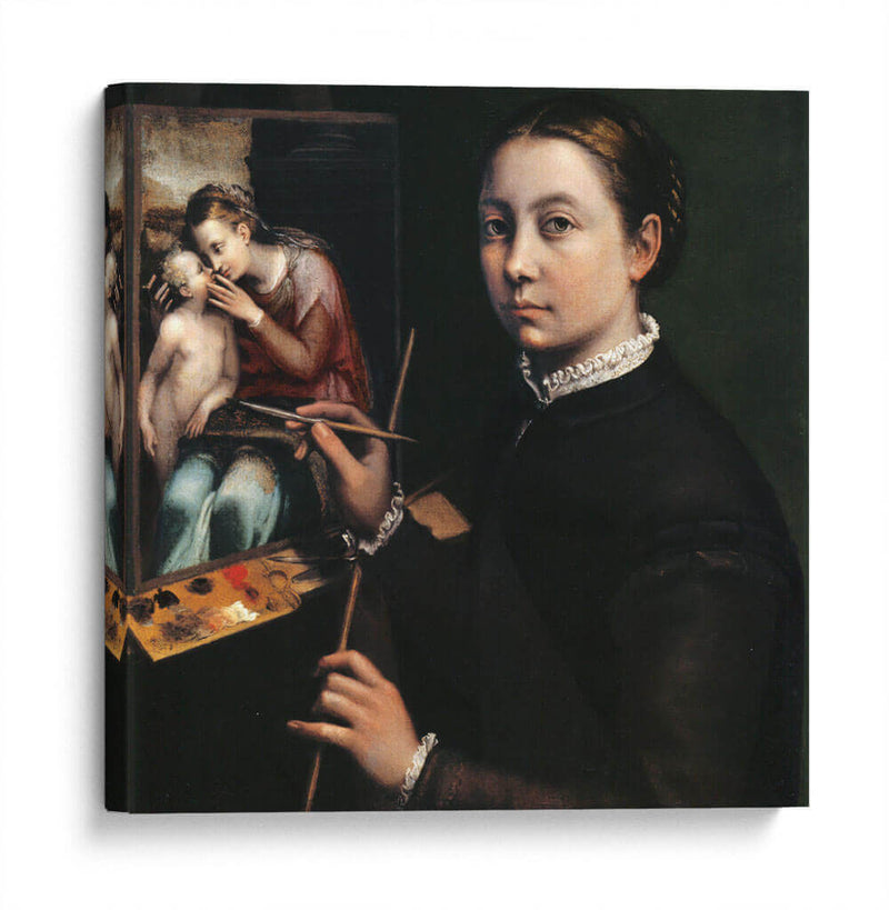 Autorretrato en un caballete - Sofonisba Anguissola | Cuadro decorativo de Canvas Lab