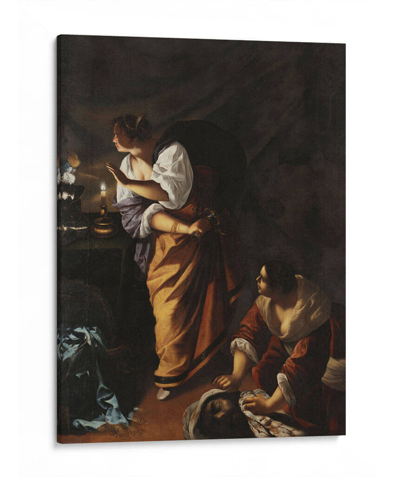 Judit y su doncella con la cabeza de Holofernes (1645-1650) - Artemisia Gentileschi | Cuadro decorativo de Canvas Lab