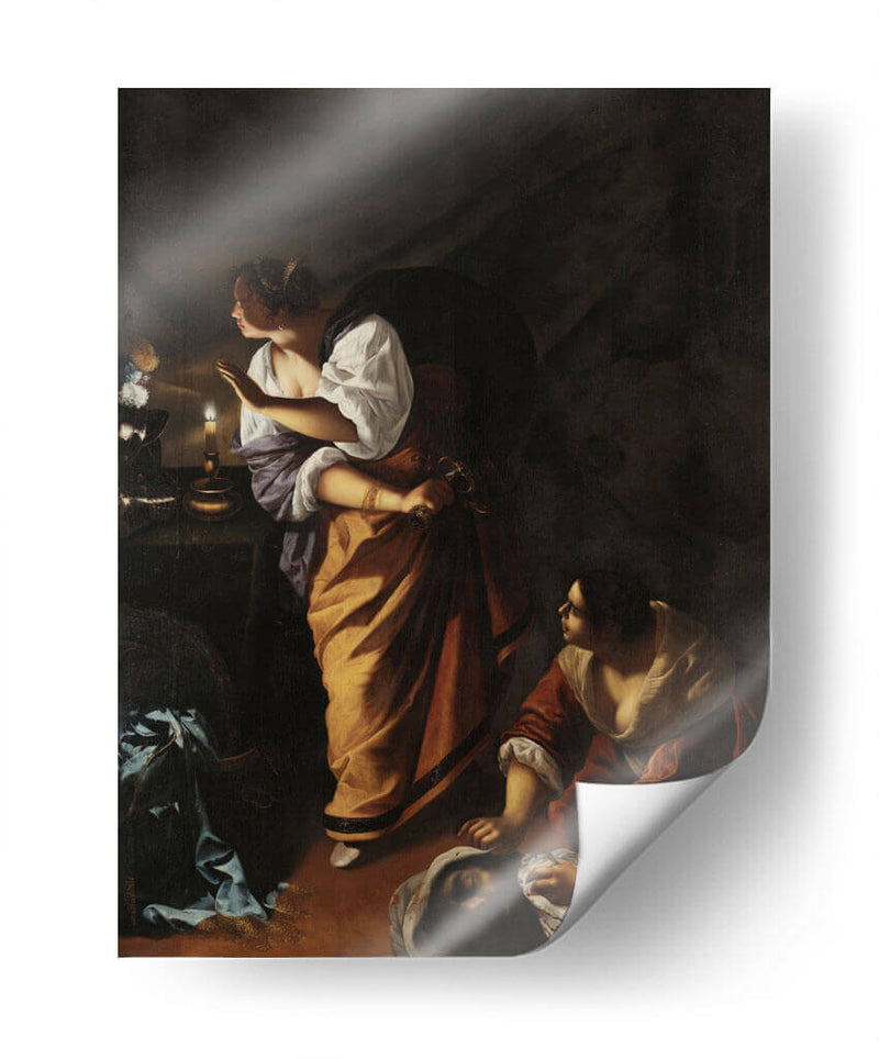 Judit y su doncella con la cabeza de Holofernes (1645-1650) - Artemisia Gentileschi | Cuadro decorativo de Canvas Lab