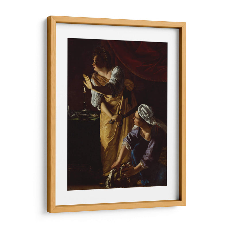Judit y su doncella con la cabeza de Holofernes (1623-1625) - Artemisia Gentileschi | Cuadro decorativo de Canvas Lab