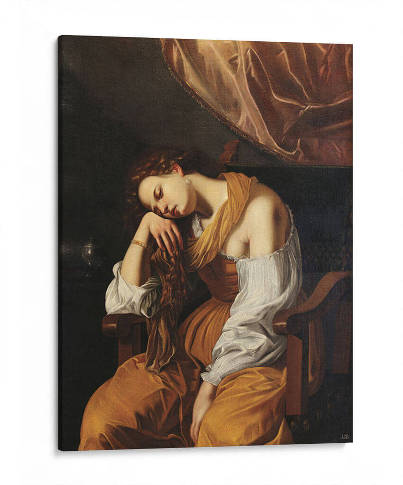 María Magdalena como la Melancolía - Artemisia Gentileschi | Cuadro decorativo de Canvas Lab