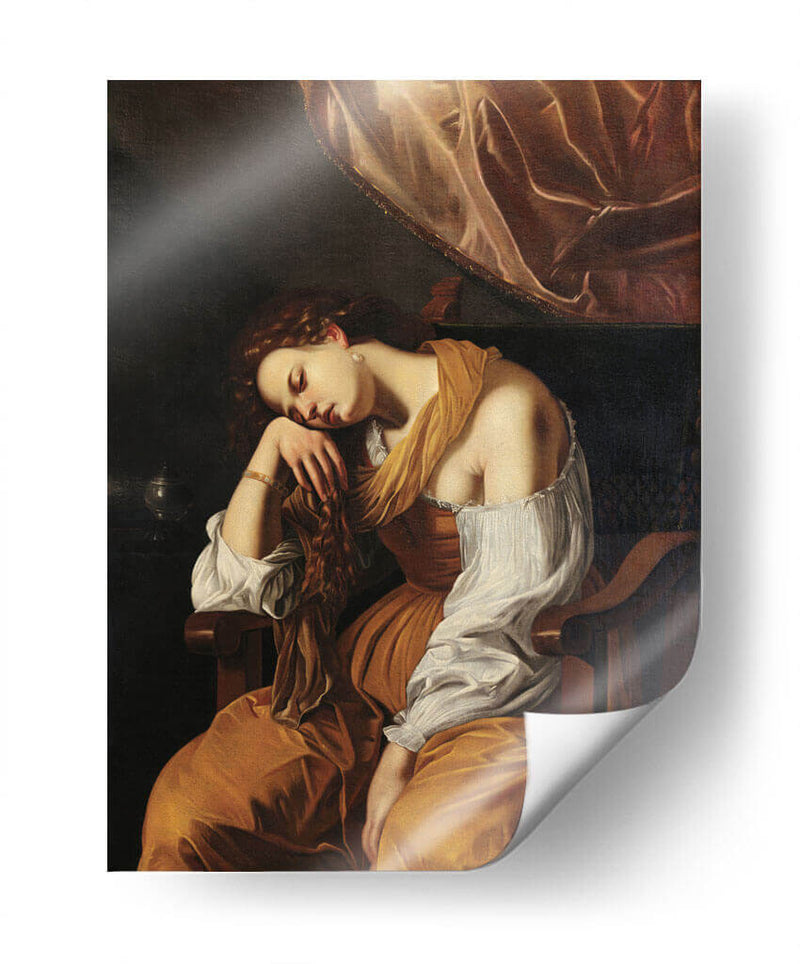 María Magdalena como la Melancolía - Artemisia Gentileschi | Cuadro decorativo de Canvas Lab