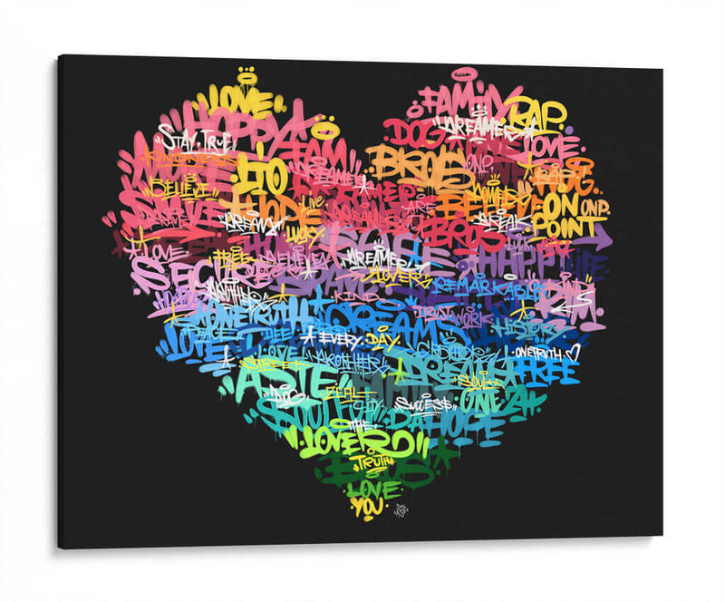 Graffiti Heart - David Aste | Cuadro decorativo de Canvas Lab