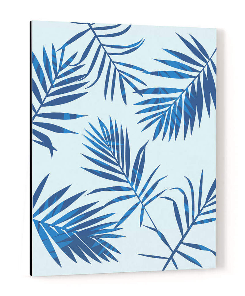 Blue Palm Leaves 2 | Cuadro decorativo de Canvas Lab